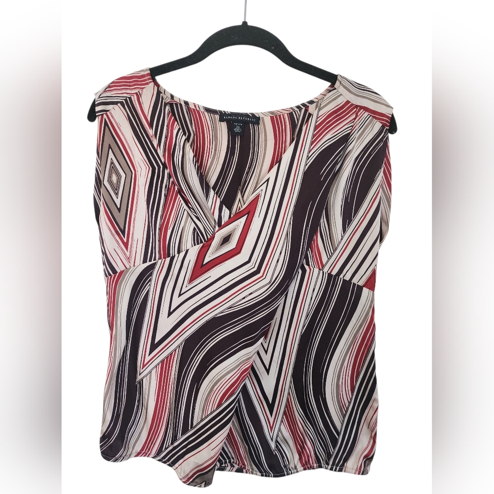 BANANA REPUBLIC faux wrap silk blouse, size XS petite